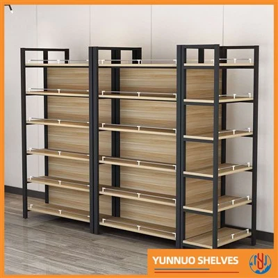 Bastidores de madera de supermercado